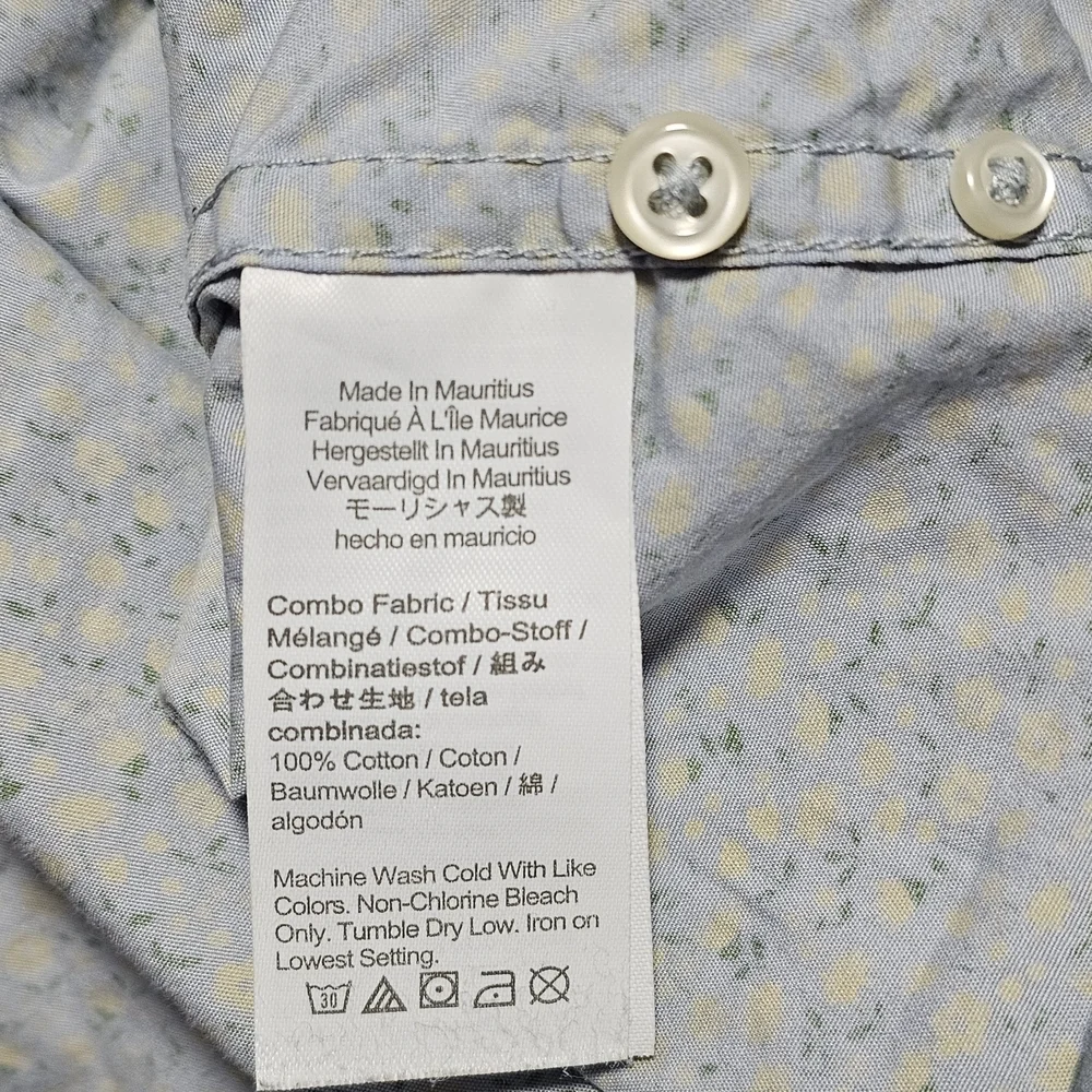 J. Crew Men's Light Tan Patterned Button Down Shirt